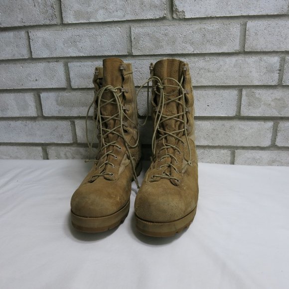 Belleville Suede Leather Canvas Combat Military Tactical Footwear Boots 11 R - Picture 5 of 7